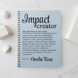 Carnet Définition de créateur d'impact personnalisée Merc