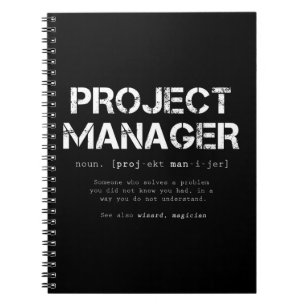 Carnet Définition de dictionnaire Funny Project Manager