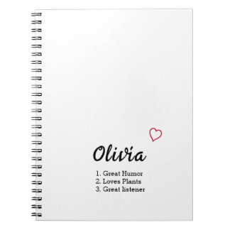 Carnet Définition de nom personnalisée