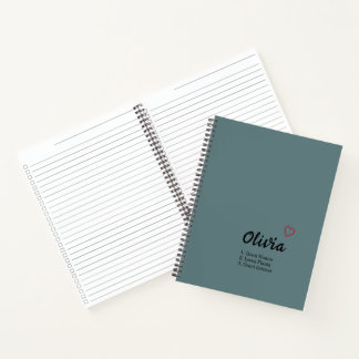 Carnet Définition de nom personnalisée