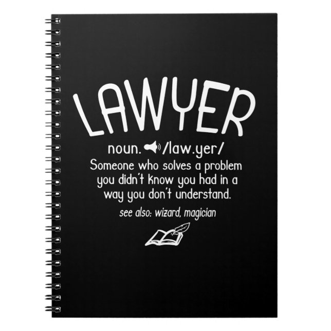 Carnet Définition drôle de l'avocat (Devant)
