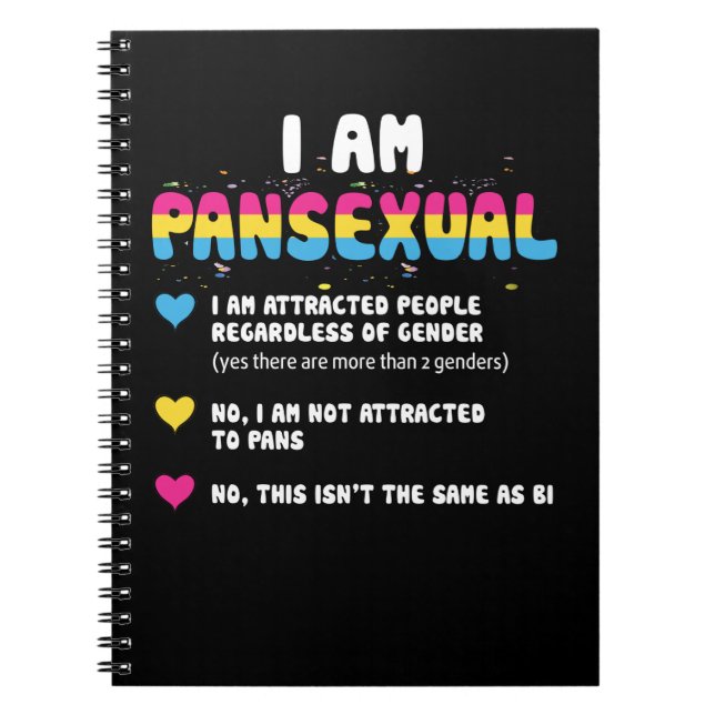 Carnet Définition pansexuelle - Funny Gay Pride LGBT (Devant)