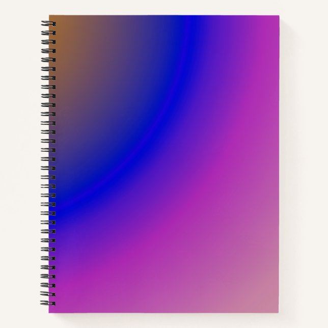 Carnet dégradé Abstrait d'aquarelle rose holo et violet (Devant)