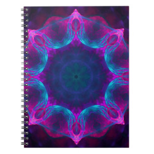 Carnet Dégradé de kaléidoscope noir et rose
