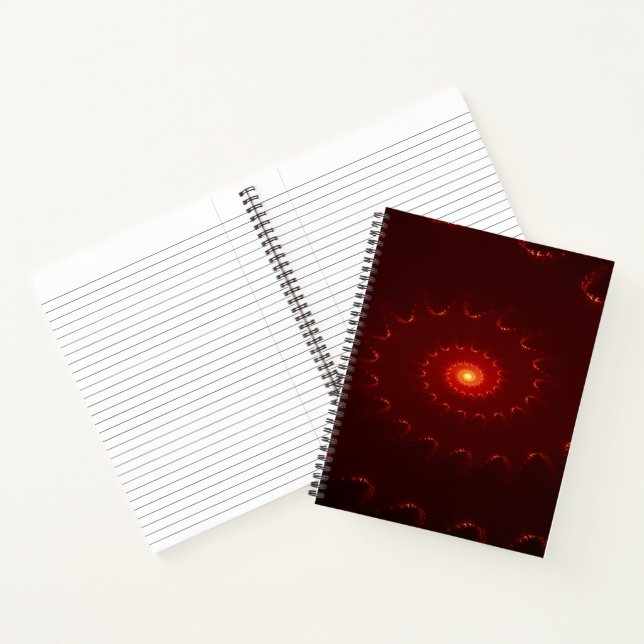 Carnet Dégradé de l'étincelle rouge flamme (Intérieur)