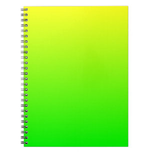 Carnet Dégradé jaune vert minimaliste