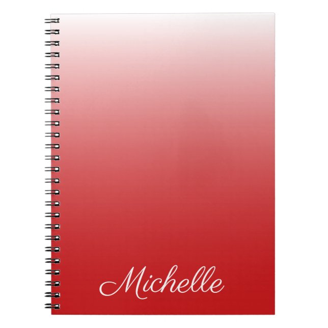 Carnet dégradé personnalisé noir (Devant)