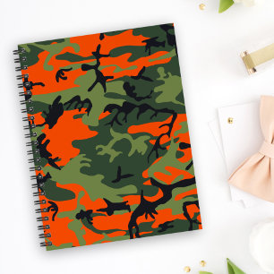 Carnet Déguisement camouflage orange et vert, Militaire, 