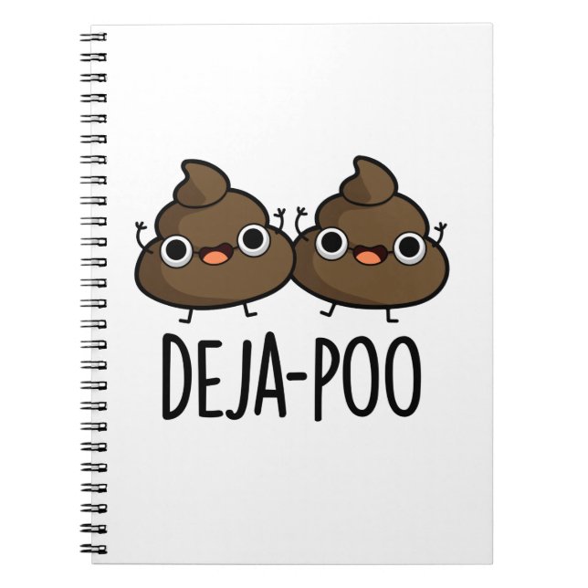 Carnet Deja Poo Funny Double Poop Pun (Devant)