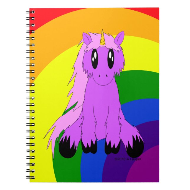 Carnet délabré mignon de licorne (Devant)