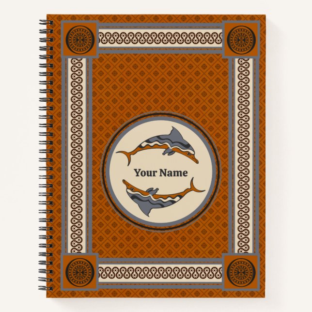 Carnet Delphi Dolphin Plongeon : Fresque minoenne (Devant)