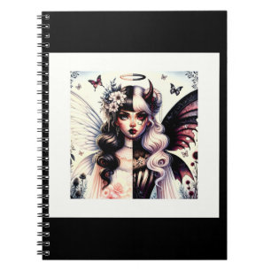 Carnet Demi Ange Diable Beauté Sombre Fée Aile Brisée 