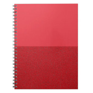 Carnet demi-bruit de la spirale rouge tomate - Per