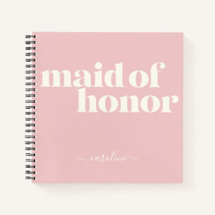 Carnet Demoiselle d'honneur Simple Minimaliste Moderne No