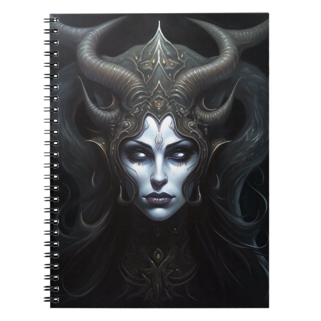 Carnet Demon Woman Queen Dark Imaginaire Art (Devant)
