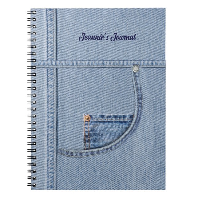 carnet "Denim" (personnalisable) (Devant)