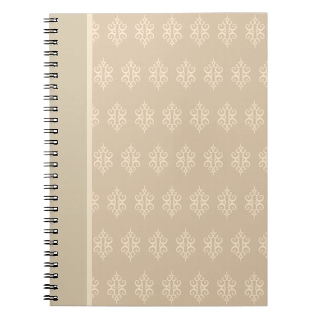 Carnet dentelle beige et crème (Devant)