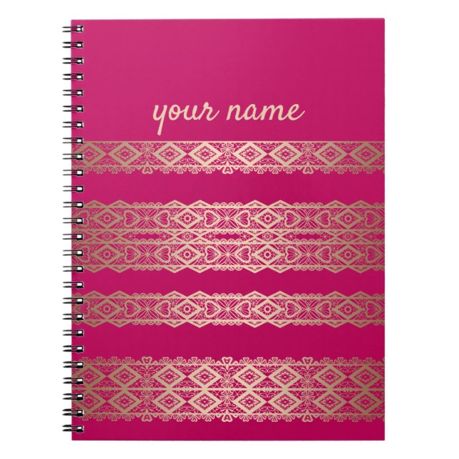 Carnet Dentelle blanche décor romantique dentelle d'anniv (Devant)