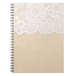 Carnet Dentelle blanche sur la conception du tissu.