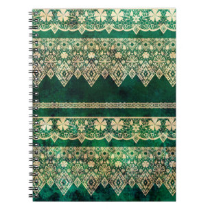 Carnet dentelle verte vintage