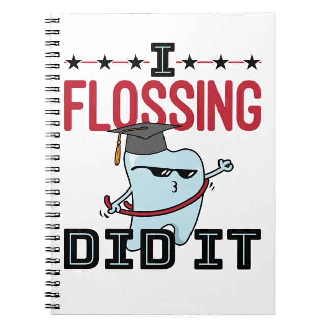 Carnet Dentist Dental School Graduation Funny Flossing (Devant)