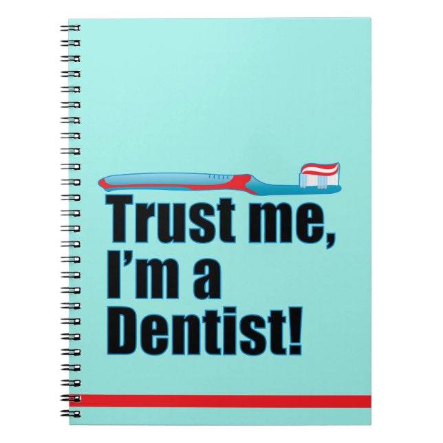 Carnet Dentiste drôle Blague Blue (Devant)
