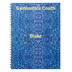 Carnet d'entraîneur Blue Personnalisé Gymnastique