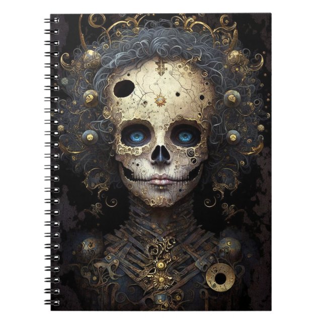 Carnet Déplaisant crâne gothique Imaginaire foncé Art (Devant)