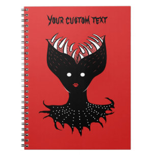 Carnet Déplaisant Demon Girl Caractère gothique Avec Dent