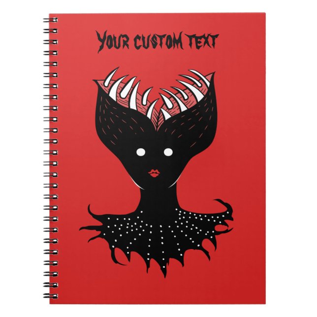 Carnet Déplaisant Demon Girl Caractère gothique Avec Dent (Devant)
