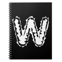 Déplaisant Monogramme blanc sur noir