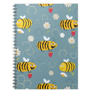 Carnet Des abeilles très occupées qui bourdonnent autour