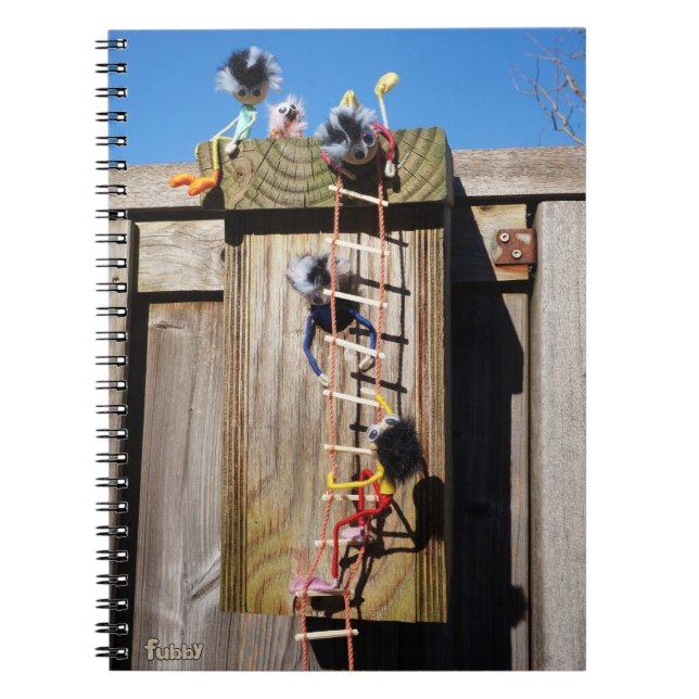 Carnet Des fubby qui grimpent dans une maison d'oiseaux. (Devant)