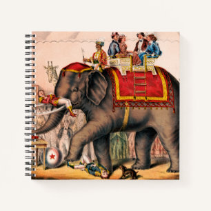 Carnet Des Hommes Accompagnent Un Acte De Cirque Avec Un