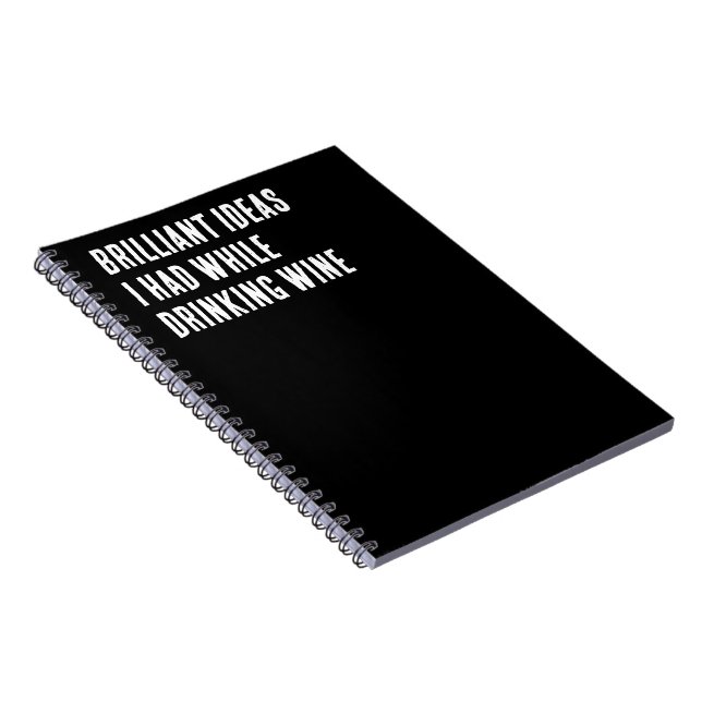 Carnet Des Idées Brillantes Que J'Avais En Boissant Du Vi (Côté Droit)