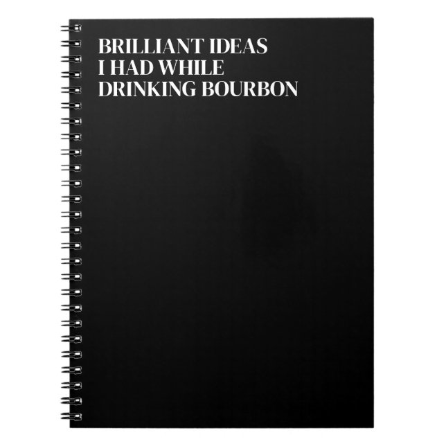 Carnet Des Idées Brillantes Que J'Avais En Boyant Du Bour (Devant)