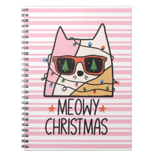 Carnet des lumières de Noël Meowy
