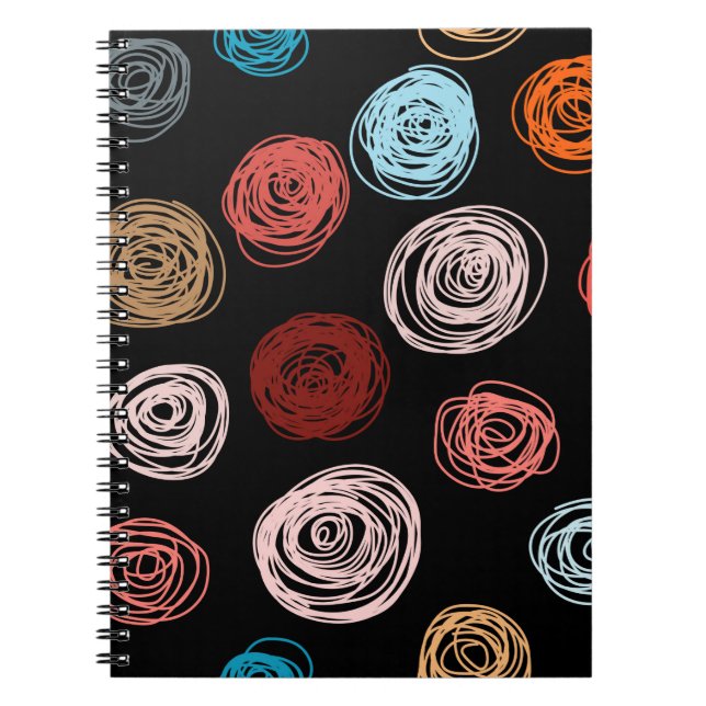 Carnet Des points abstraits dessinés à la main par un mot (Devant)