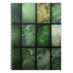 CARNET DES TONS ORNATES DU THÈME CELTIQUE IRLANDAIS VERT