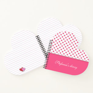 Carnet Design Abstrait de Pois roses