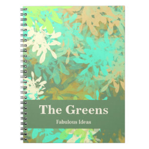 Carnet Design abstrait Feuille vert moderne