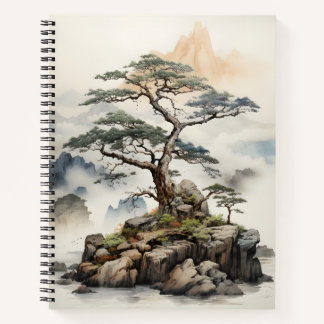 Carnet Design d'art japonais de Bonsai Tree