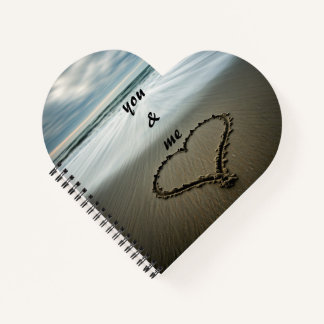 Carnet Design de sable de plage "You & Me"
