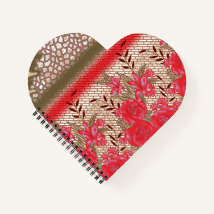 Carnet Design de tissu complexe avec motifs floraux