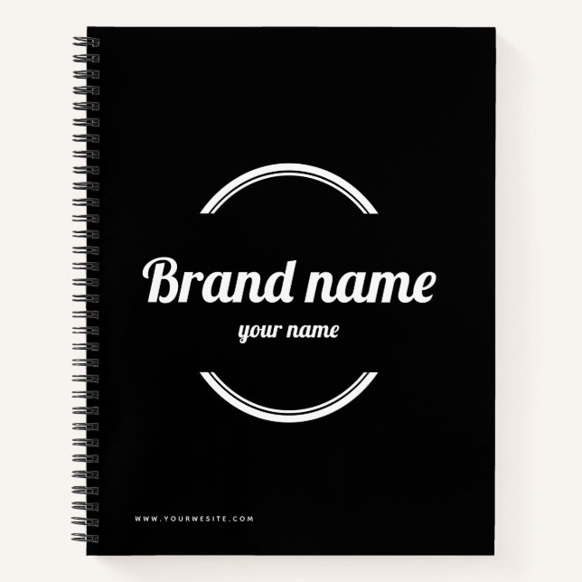 Carnet Design d'entreprise noir et blanc (Devant)