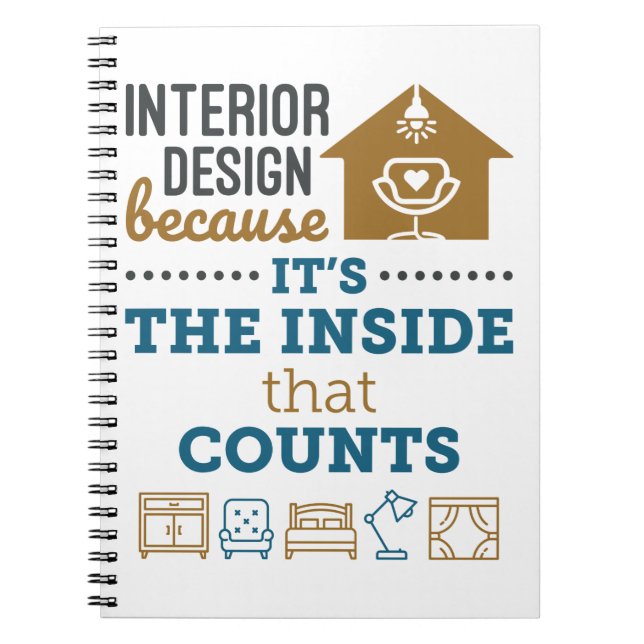 Carnet Design d'intérieur parce que c'est l'intérieur qui (Devant)