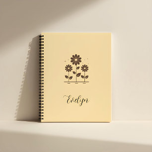 Carnet Design élégant de marguerite - Floral minimaliste