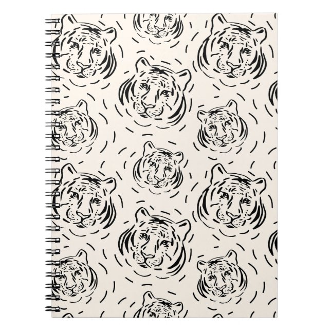 Carnet Design en tigre gras (Devant)