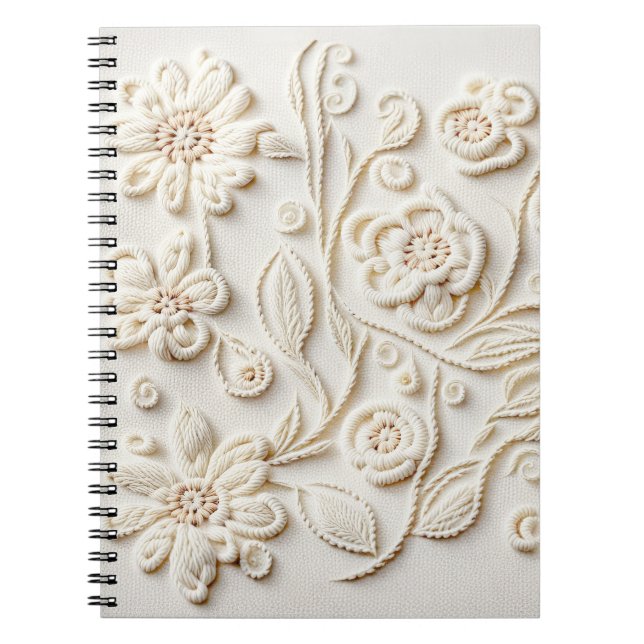 Carnet Design floral ivoirien brodé (Devant)
