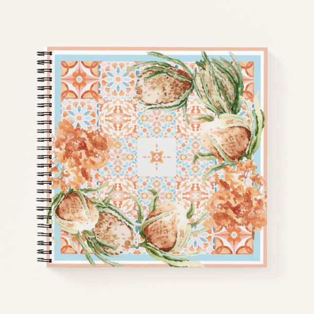 Carnet Design foulard floral (Devant)